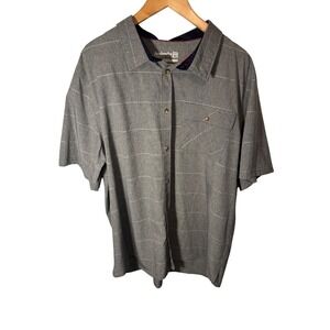 Avalanche Outdoor gray Short Sleeve Button Up Shirt Men's XXL moisture wicking